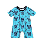Blue Highland Boy romper