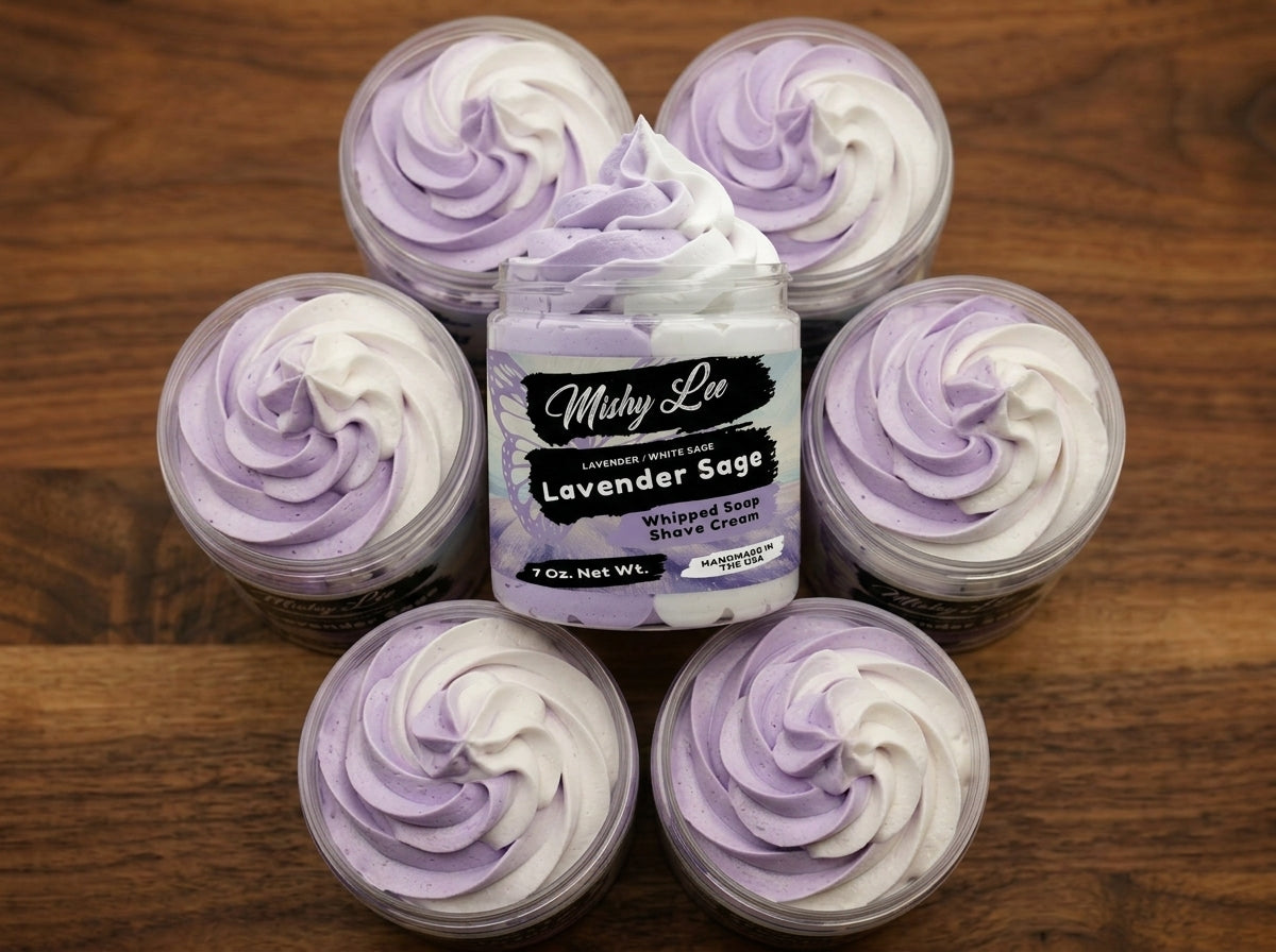 Lavender Sage Whipped Soap and Shave Cream