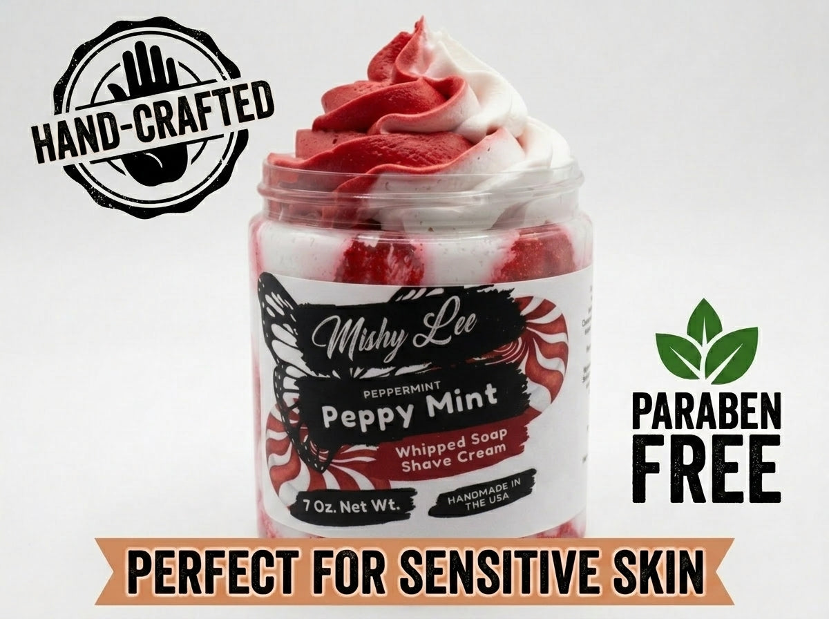 Peppy Mint Whipped Soap and Shave Cream