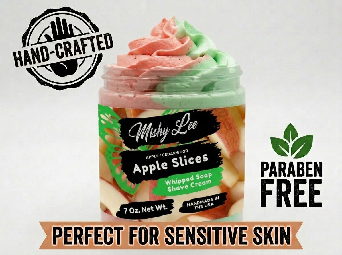 Apple Slices Whipped Soap and Shave Cream