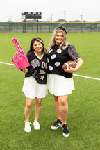 Glitter Football on Princess Top, Black