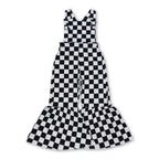 Black straps kids girls bell bottoms jumpsuit