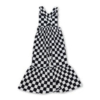 Black straps kids girls bell bottoms jumpsuit