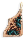 Darcie Pathway Hand Tooled Leather Key Fob Myra Bag