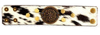 Brandianna Hair-On Hide Cuff Bracelet In Dark | Myra Bag