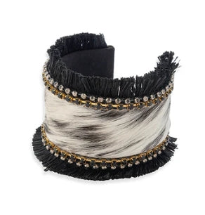 Coal Ridge Hair-on Hide Cuff Bracelet | Myra Bag