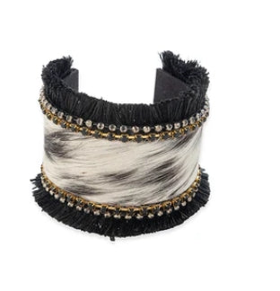 Coal Ridge Hair-on Hide Cuff Bracelet | Myra Bag