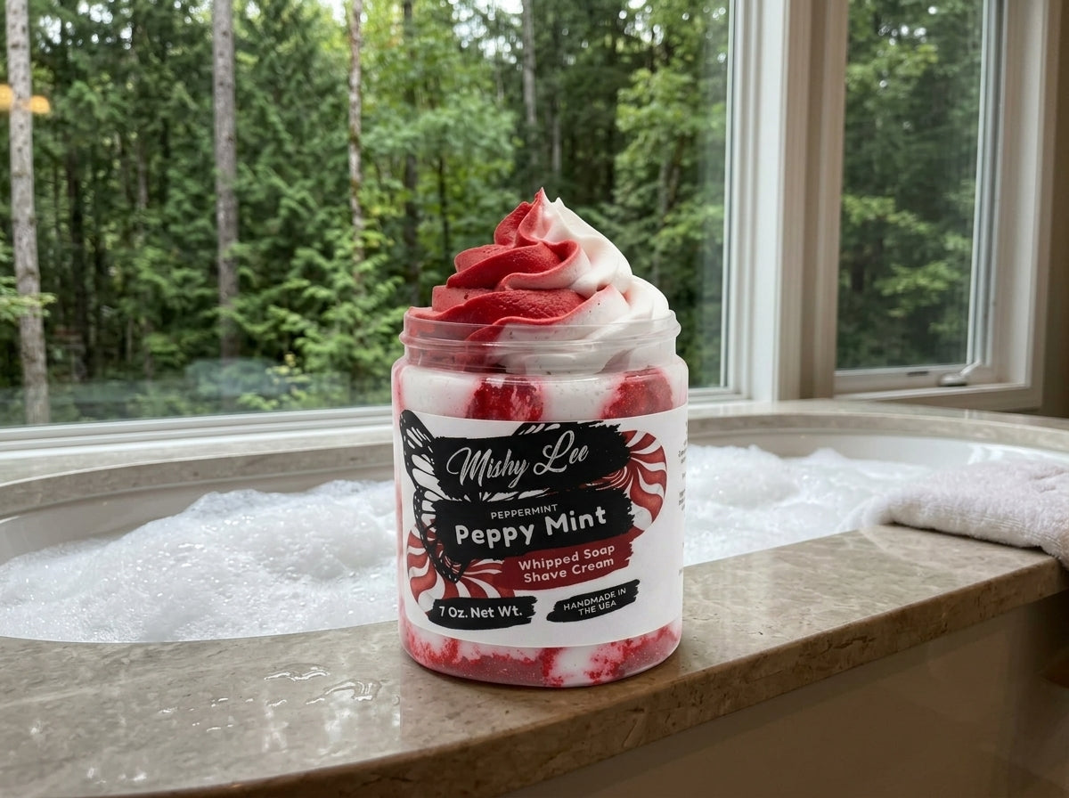 Peppy Mint Whipped Soap and Shave Cream