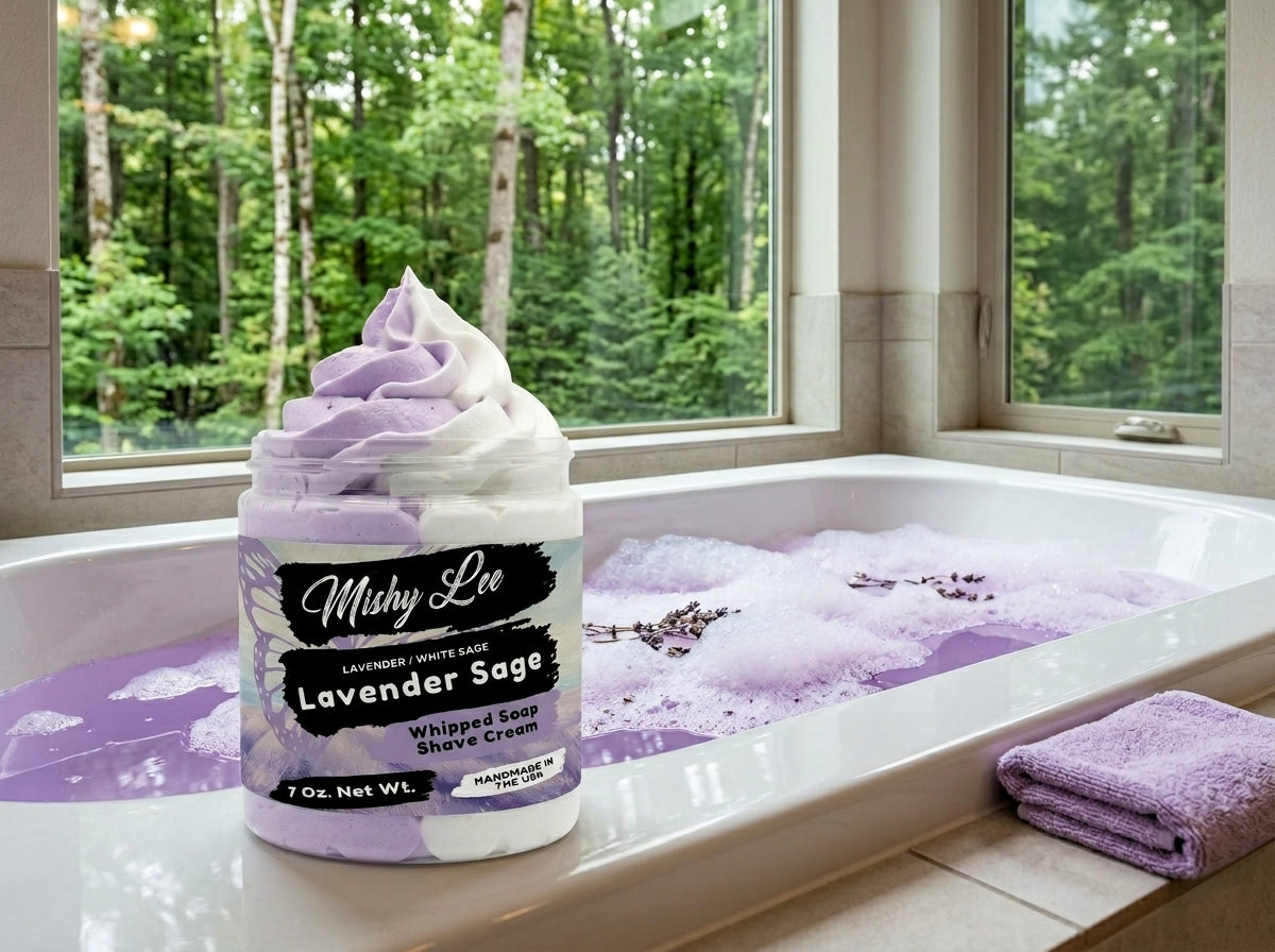 Lavender Sage Whipped Soap and Shave Cream