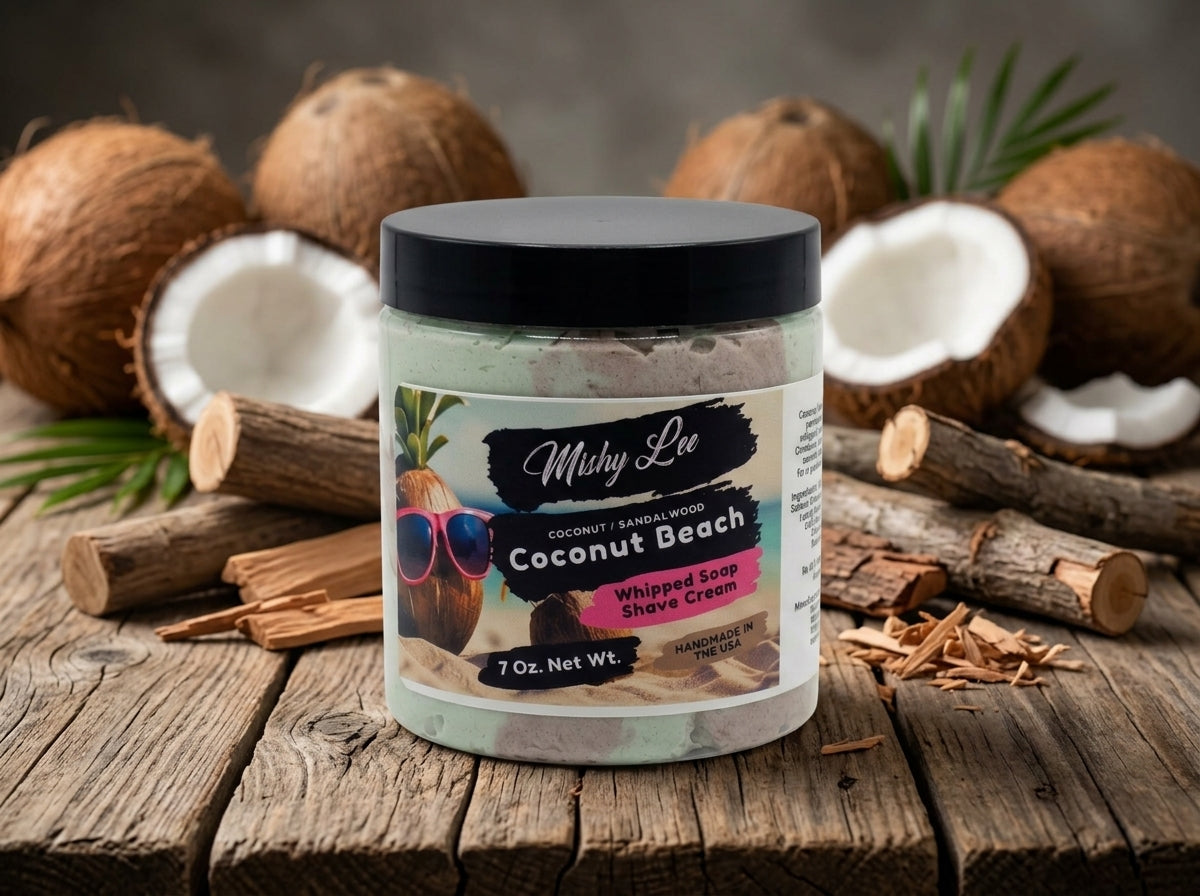 Coconut Beach Whipped Soap and Shave Cream