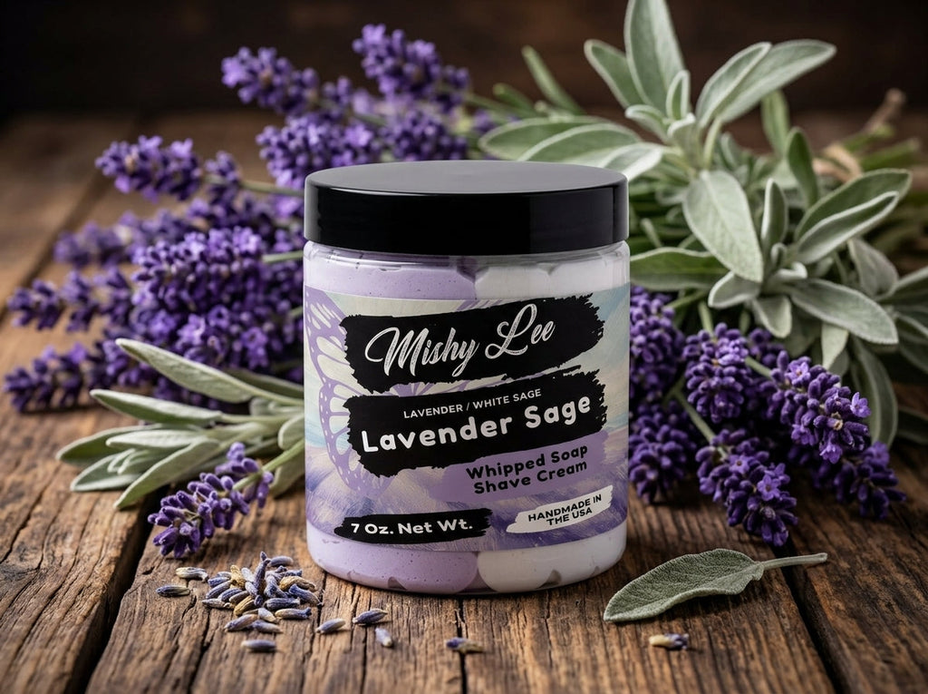 Lavender Sage Whipped Soap and Shave Cream