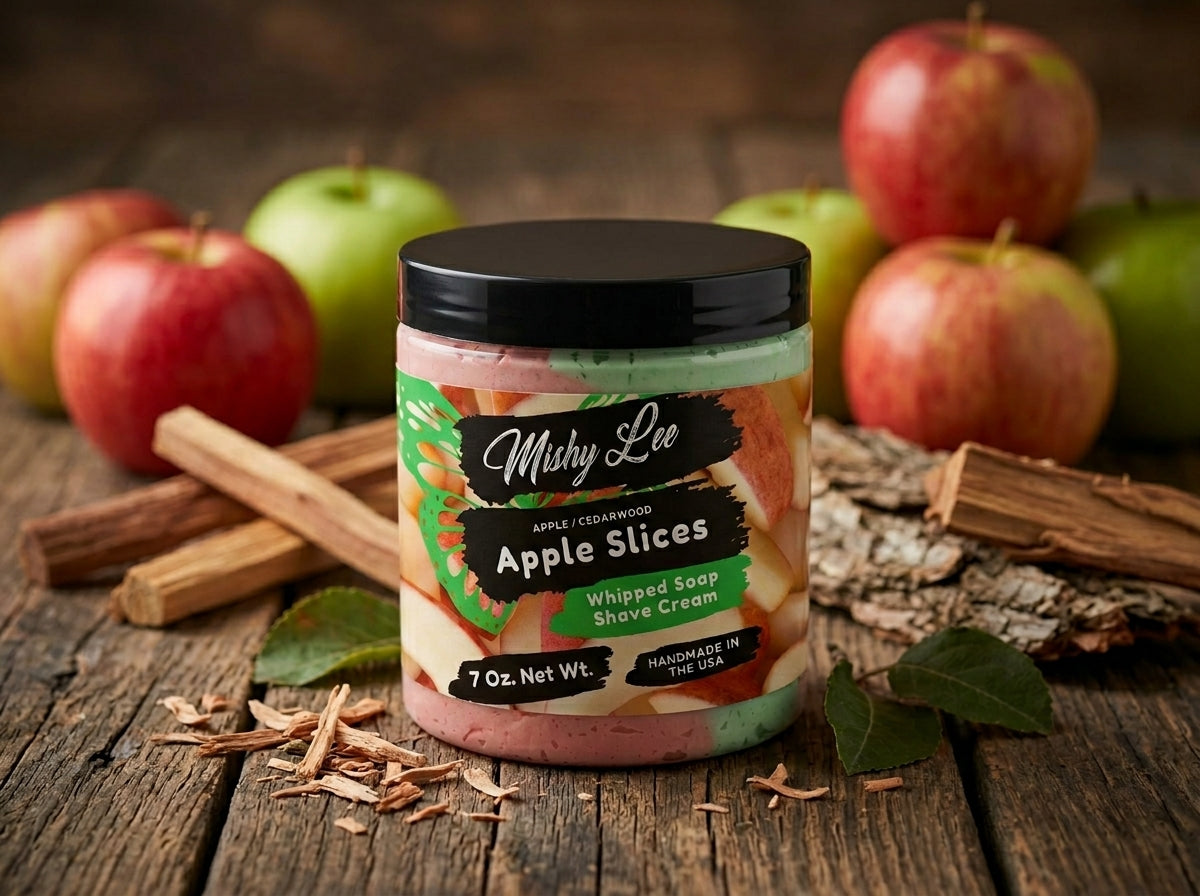 Apple Slices Whipped Soap and Shave Cream