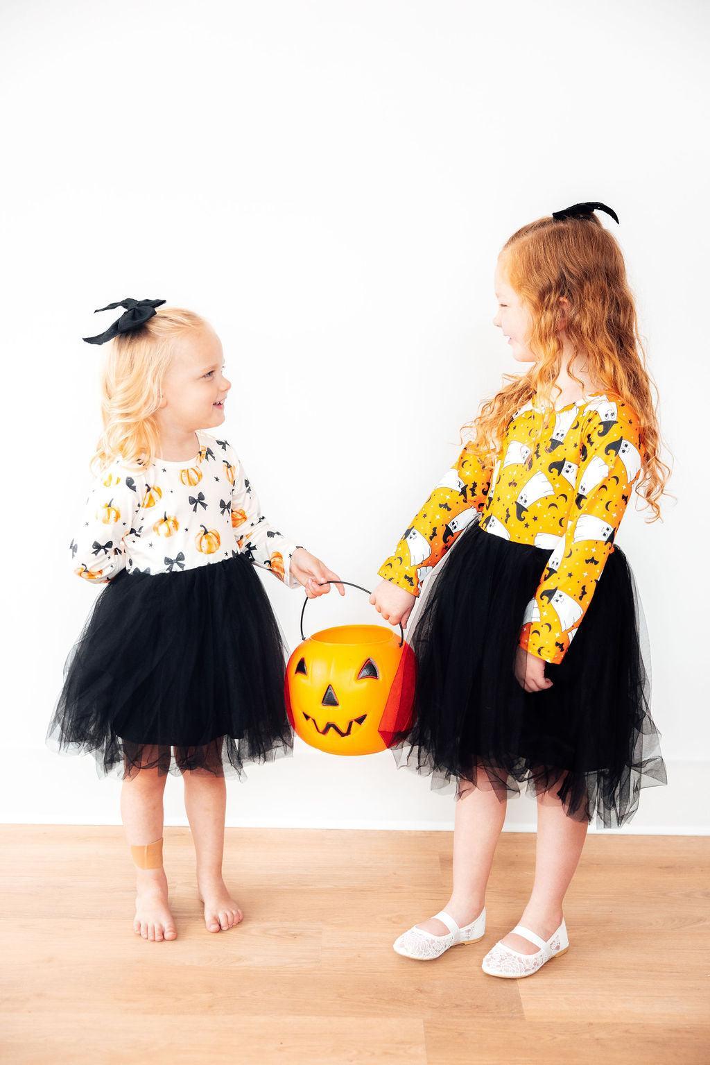Pretty in Pumpkin L/S Tutu Dress