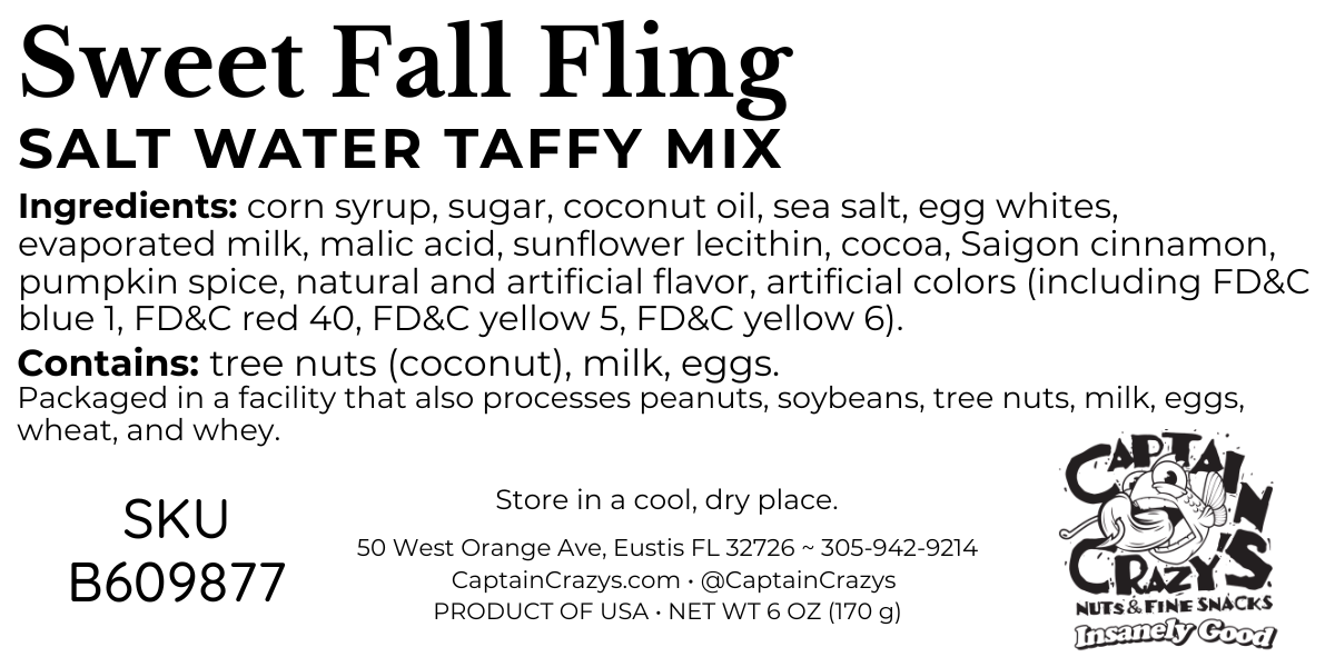 Sweet Fall Fling Salt Water Taffy Mix | Limited Edition Fall Collection