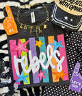 REBELS NEON RAINBOW STARS TEE