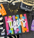 TIGERS NEON RAINBOW STARS TEE