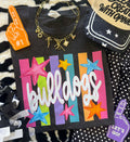 BULLDOGS NEON RAINBOW STARS TEE