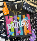 PATRIOTS NEON RAINBOW STARS TEE