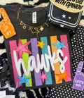 HAWKS NEON RAINBOW STARS TEE