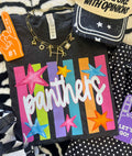 PANTHERS NEON RAINBOW STARS TEE
