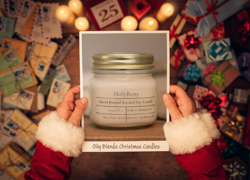 Christmas Scent - 50 Hour Burn Time Soy Wax Candles - Oily BlendsChristmas Scent - 50 Hour Burn Time Soy Wax Candles