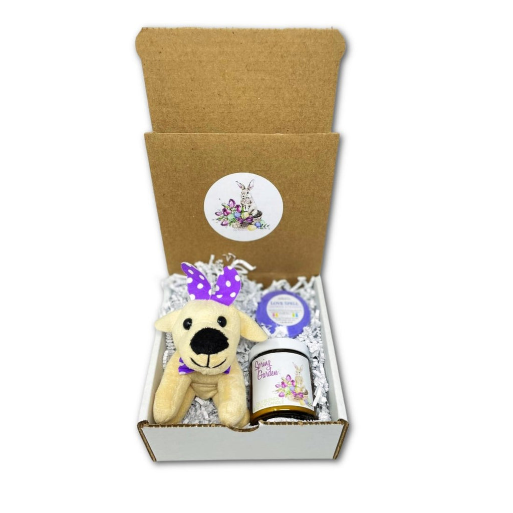 Easter Soy Wax Candles Gift Set With Plush & Shower Steamer - Oily BlendsEaster Soy Wax Candles Gift Set With Plush & Shower Steamer