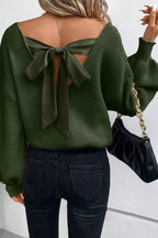 Lantern Knot Back Sweater *Multiple Colors*