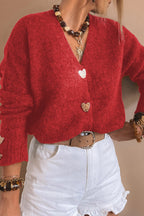 Chicory Heart Button Sweater *Multiple Colors*