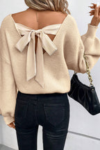 Lantern Knot Back Sweater *Multiple Colors*