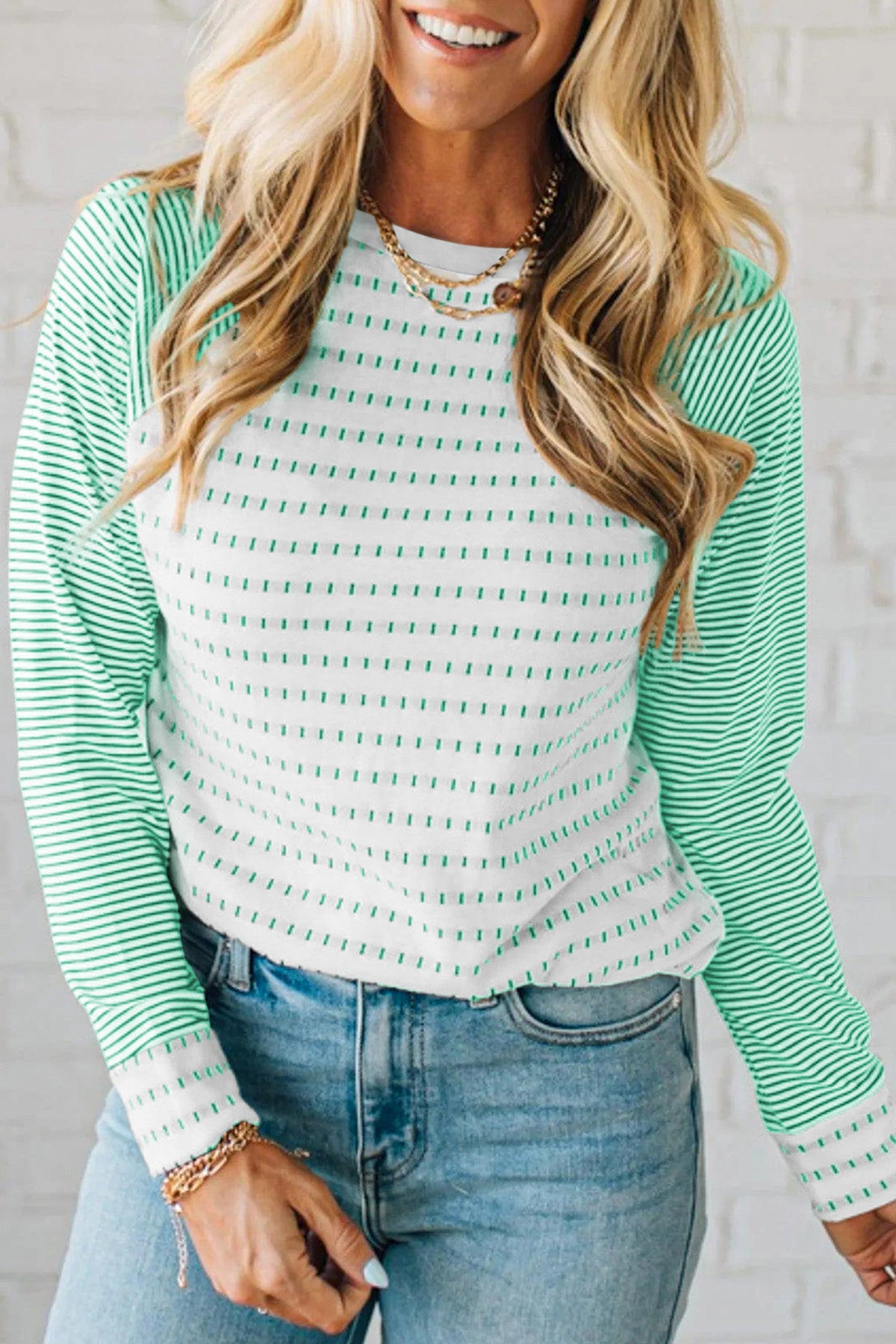 Stripe Raglan Top