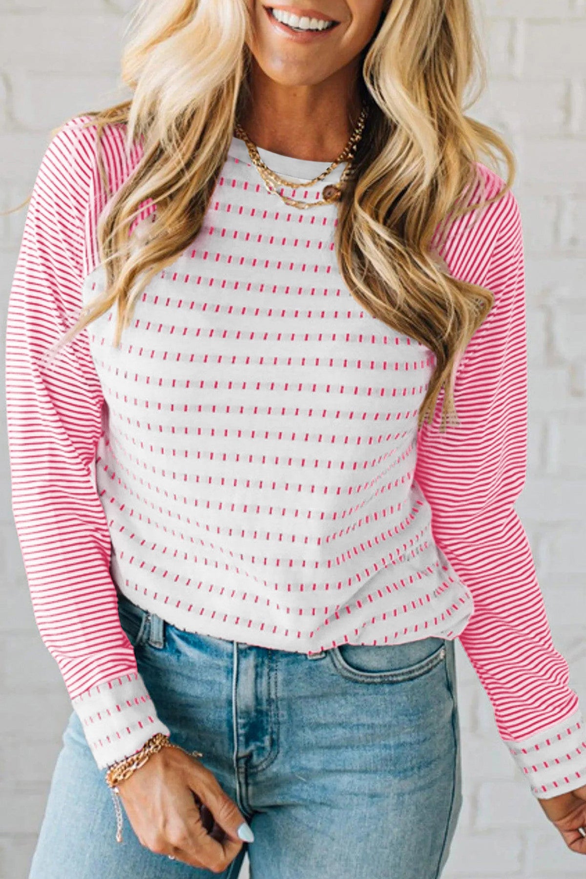 Stripe Raglan Top