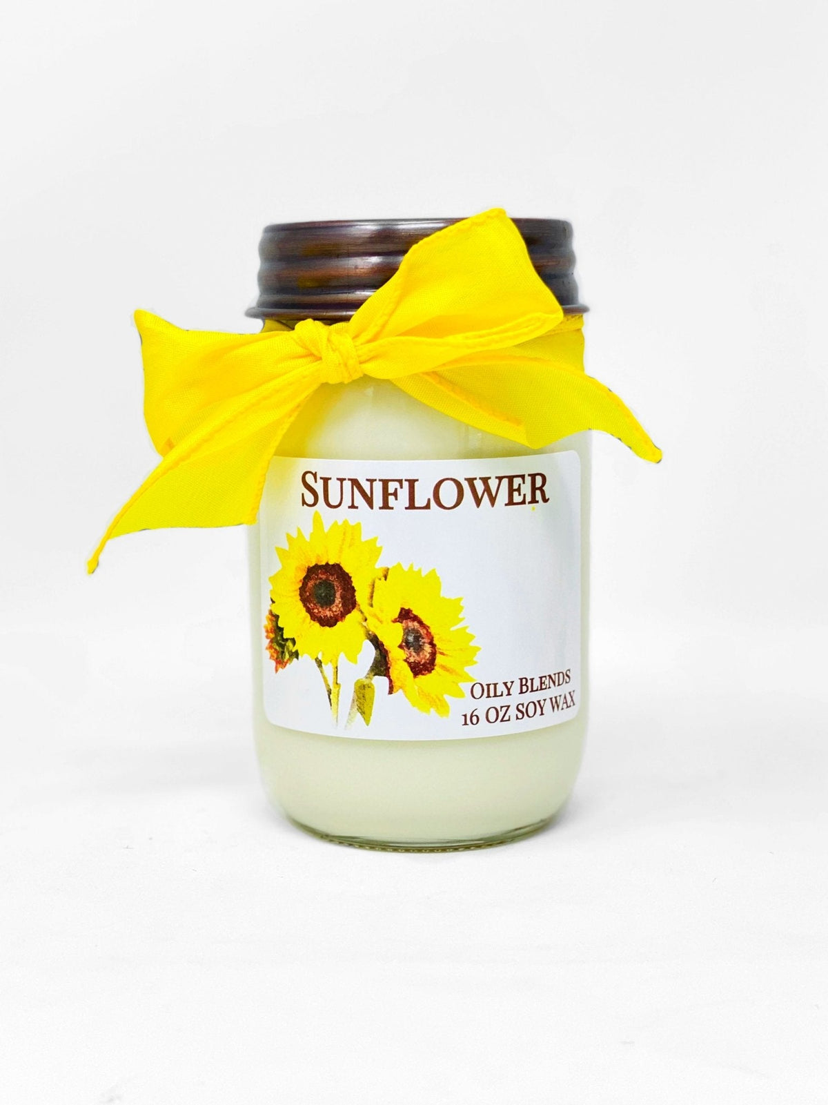 Jumbo Sunflower - 100 Hour Burn Time Soy Wax Candles and 3 oz wax melt - Oily BlendsJumbo Sunflower - 100 Hour Burn Time Soy Wax Candles and 3 oz wax melt