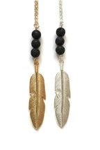 Long Lava Stone Diffuser Necklace - Oily BlendsLong Lava Stone Diffuser Necklace