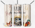 Raisin' Chickens & Children 20oz Skinny Tumbler