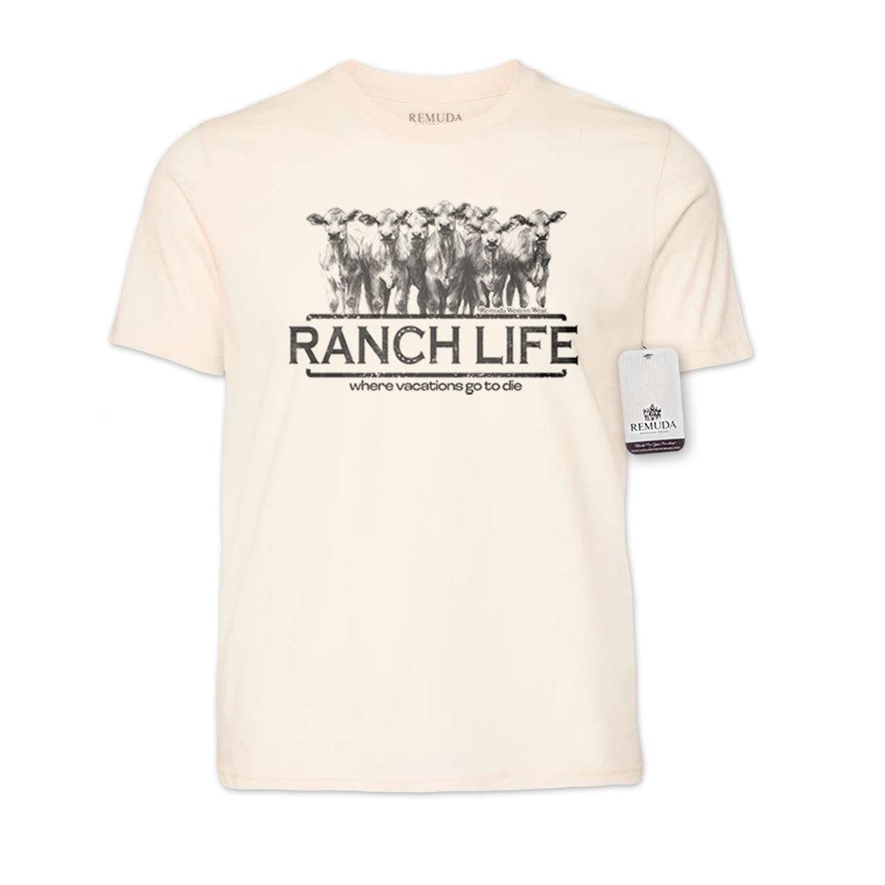 Ranch Life: Where Vacations Go To Die - Adult Unisex Western Tee T-Shirt