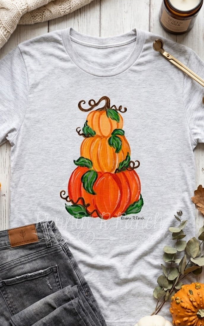 3 Stacked Pumpkins Tee