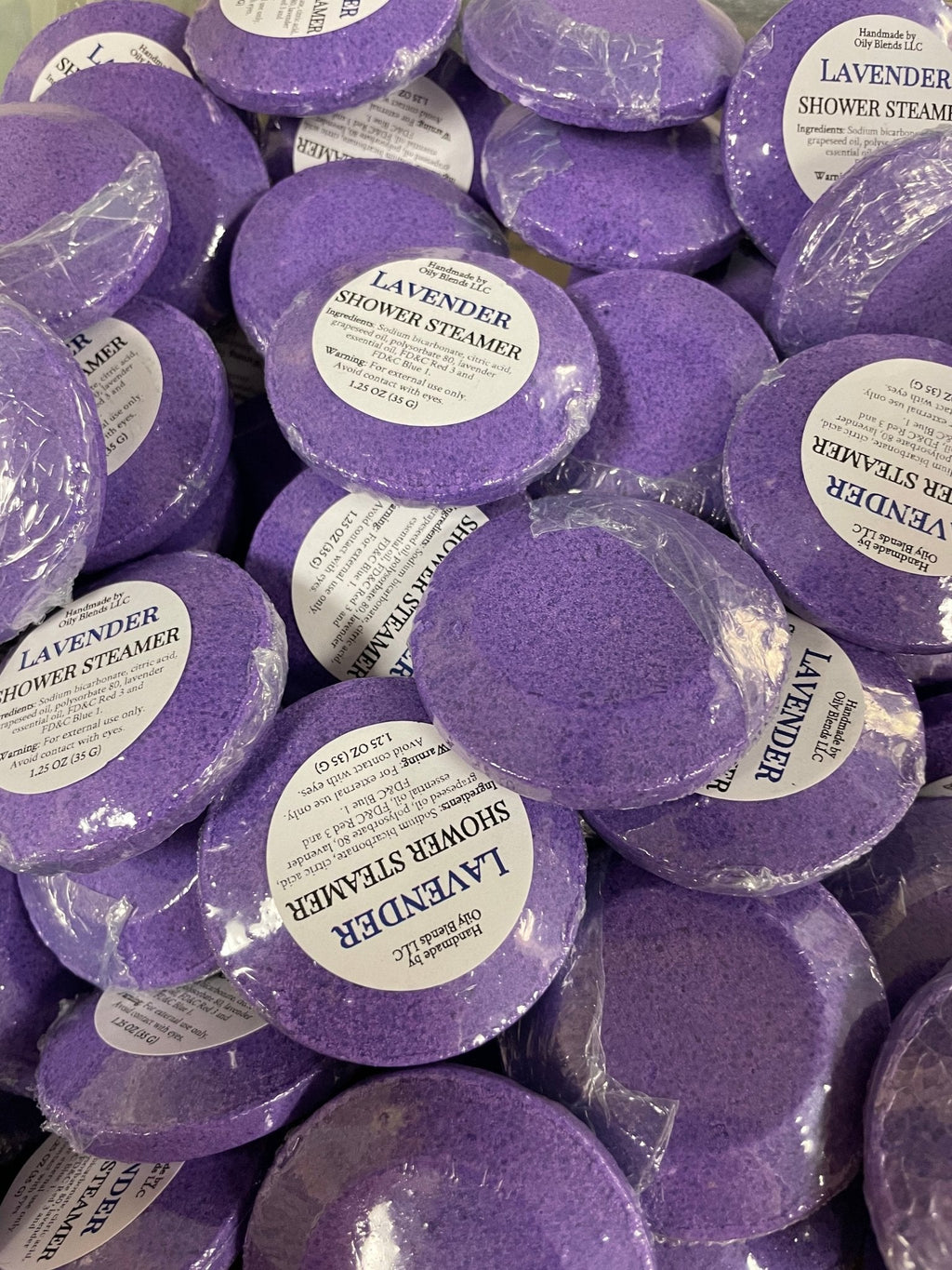 Set of 36 Essential Oil Shower Steamers with Display Jar - Oily BlendsSet of 36 Essential Oil Shower Steamers with Display Jar