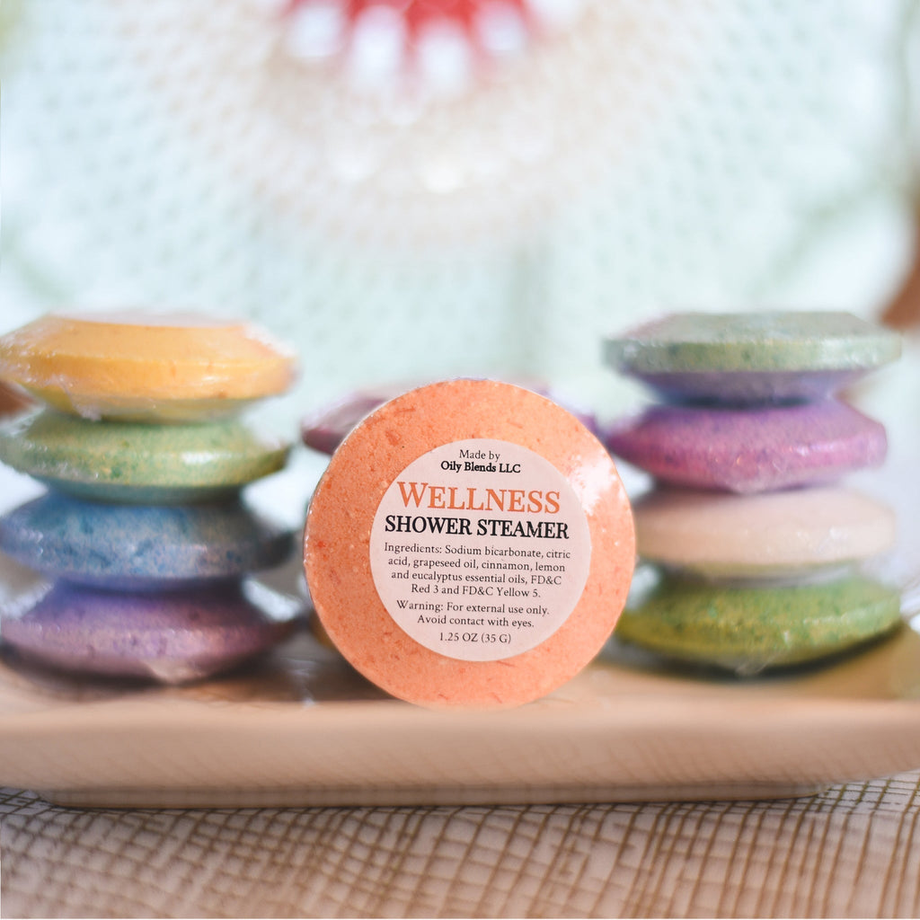 Set of 36 Essential Oil Shower Steamers with Display Jar - Oily BlendsSet of 36 Essential Oil Shower Steamers with Display Jar