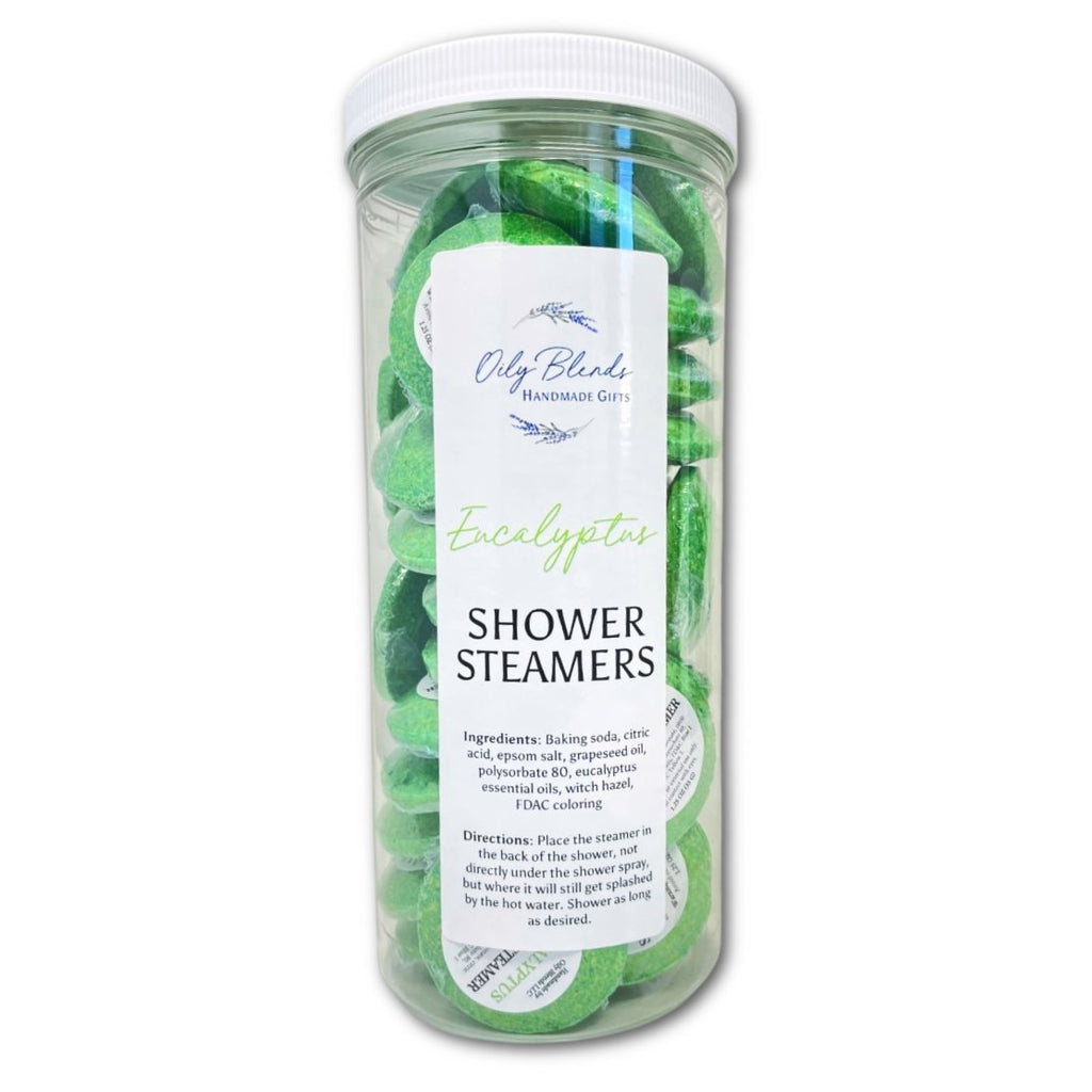Set of 36 Essential Oil Shower Steamers with Display Jar - Oily BlendsSet of 36 Essential Oil Shower Steamers with Display Jar