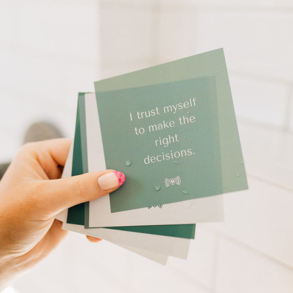 Shower Affirmation Waterproof Cards