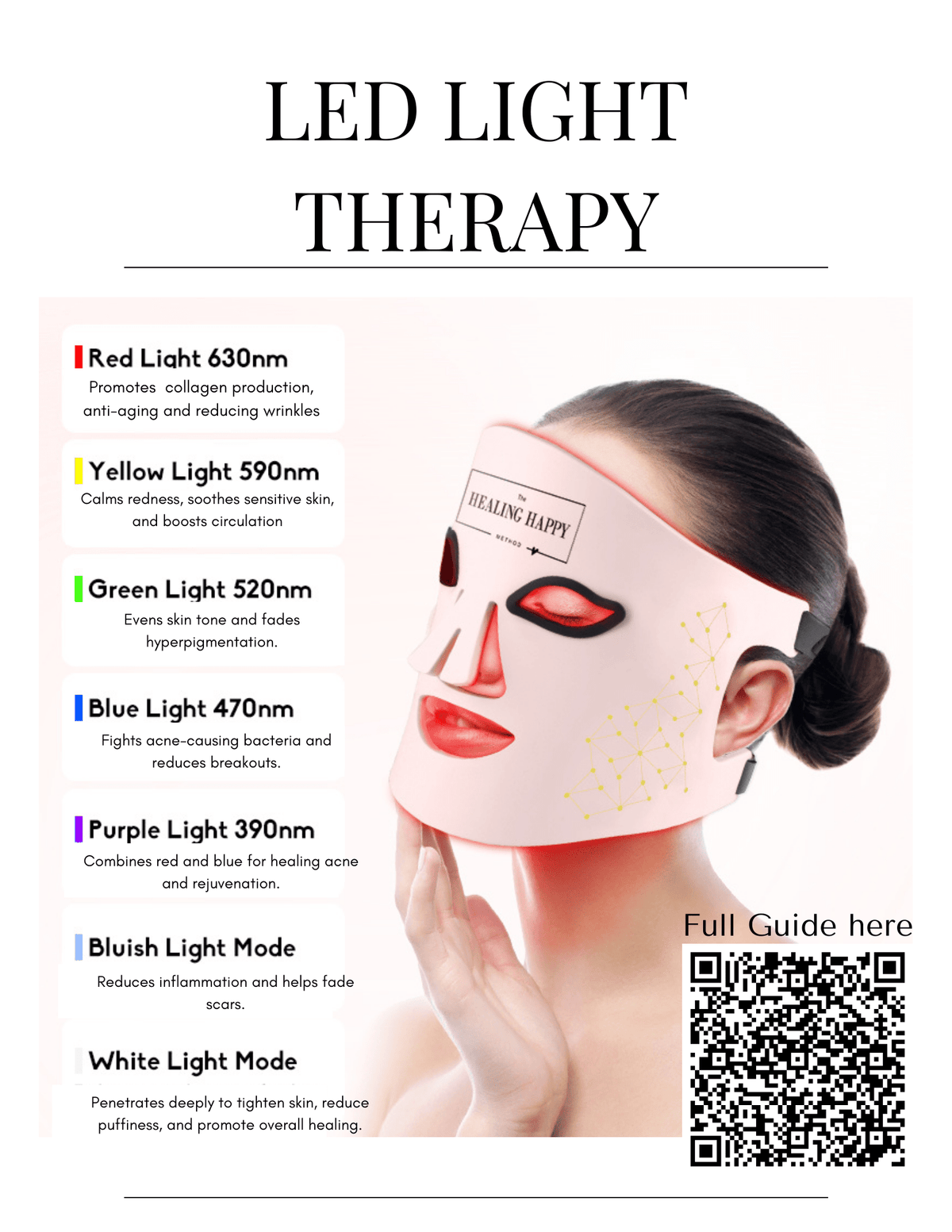 Luxe Professional Skin Care Rejuvenating LED Face Mask