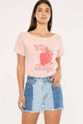 Kan Can Two-Tone Color Block Ultra High-Rise Western Denim Shorts — 11" Rise with Raw Frayed Hem - medium and large remain
