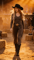 Western Fringe Mineral Wash Flare Jumpsuit - Dark Brown